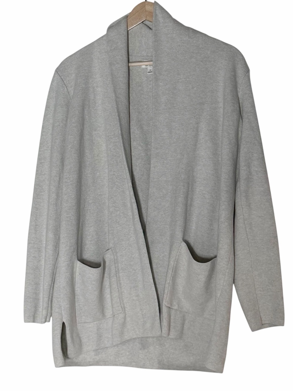 J. Crew Chelsea Sweater Knit Gray Blazer Size M Pockets Office Minimalist Preppy
